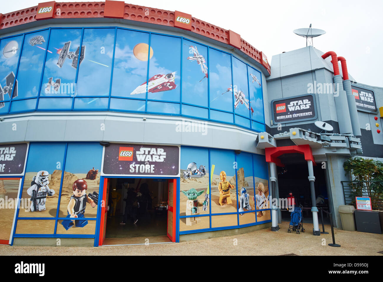 Ingresso alla Star Wars Miniland display modello Legoland Windsor REGNO UNITO Foto Stock