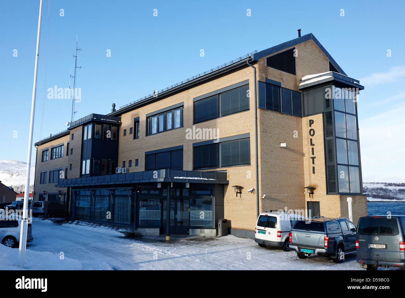 Kirkenes stazione di polizia finnmark Norvegia europa Foto Stock