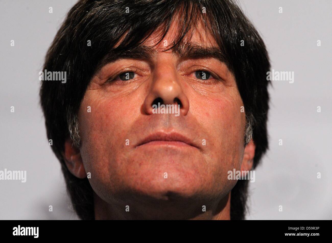 Headcoach tedesco Joachim Loew durante una conferenza stampa del team tedesco al Velmore Grand Hotel in Erasmia vicino a Pretoria, Sud Africa 30 Giugno 2010. Foto: Marcus Brandt - dpa Foto Stock