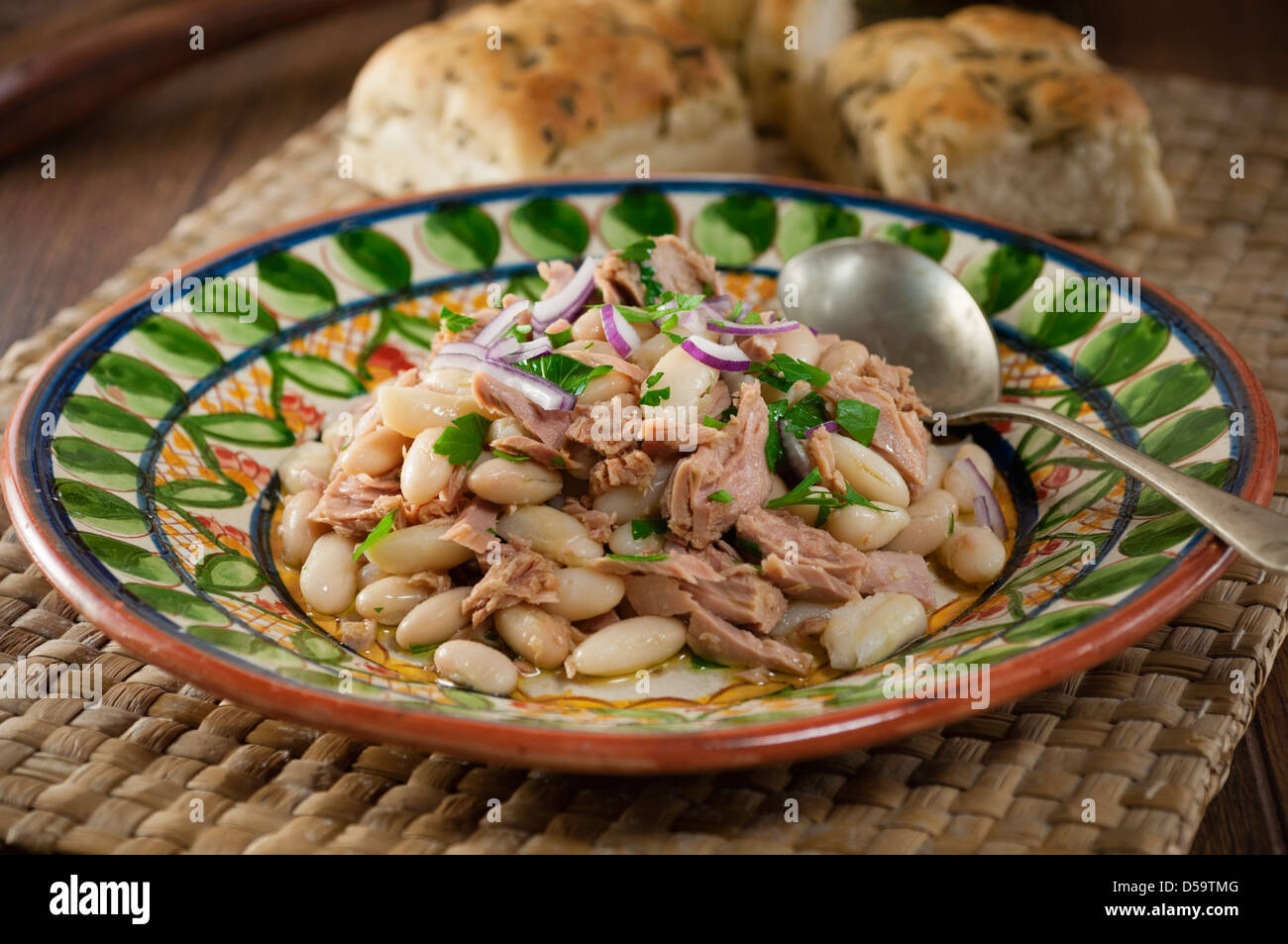 Tonno e Fagioli Tonno e cannellini insalata di fagioli Foto Stock