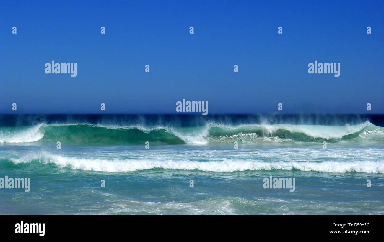 Solitaria spiaggia, witsand bay, nei pressi di Città del Capo, Sud Africa Foto Stock
