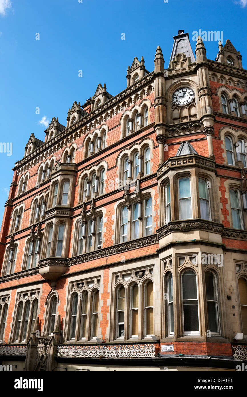 Ex Hotel Griffin allo svincolo di Boar Lane e Mill Hill, Leeds City Centre, West Yorkshire Regno Unito Foto Stock