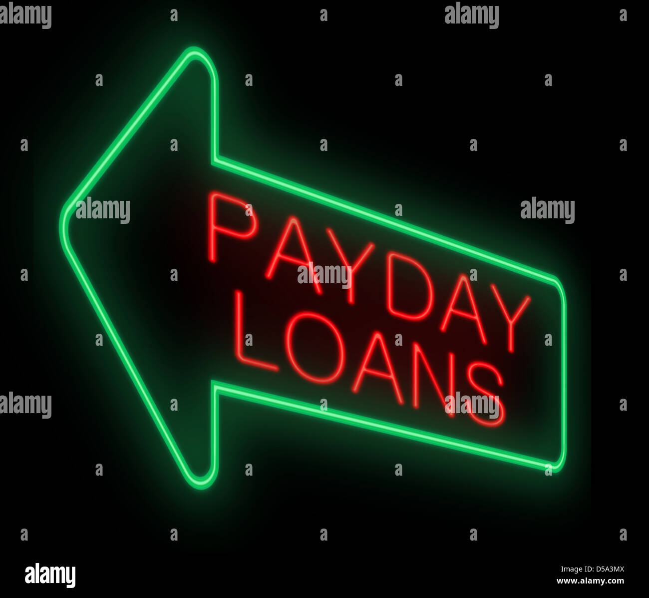 Payday Loan concetto. Foto Stock