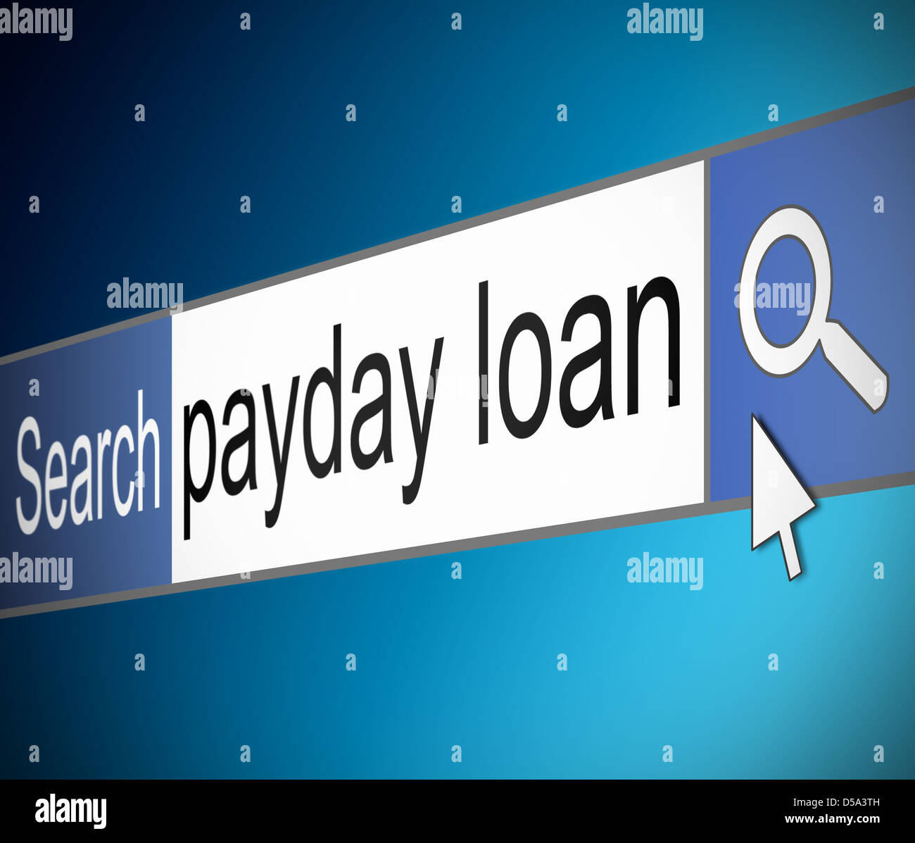 Payday Loan cerca. Foto Stock