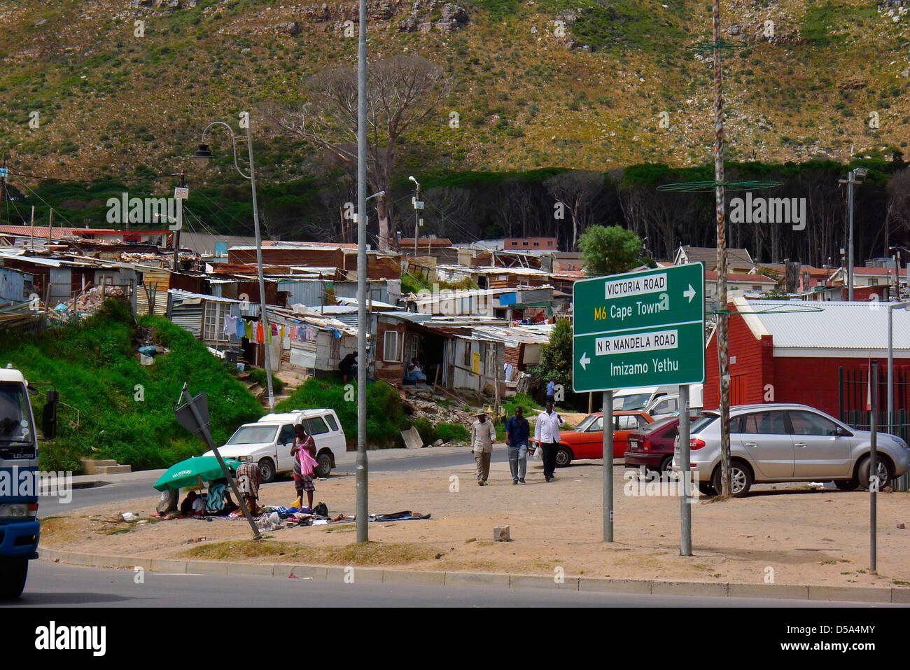 Township, cape town, Sud Africa Foto Stock