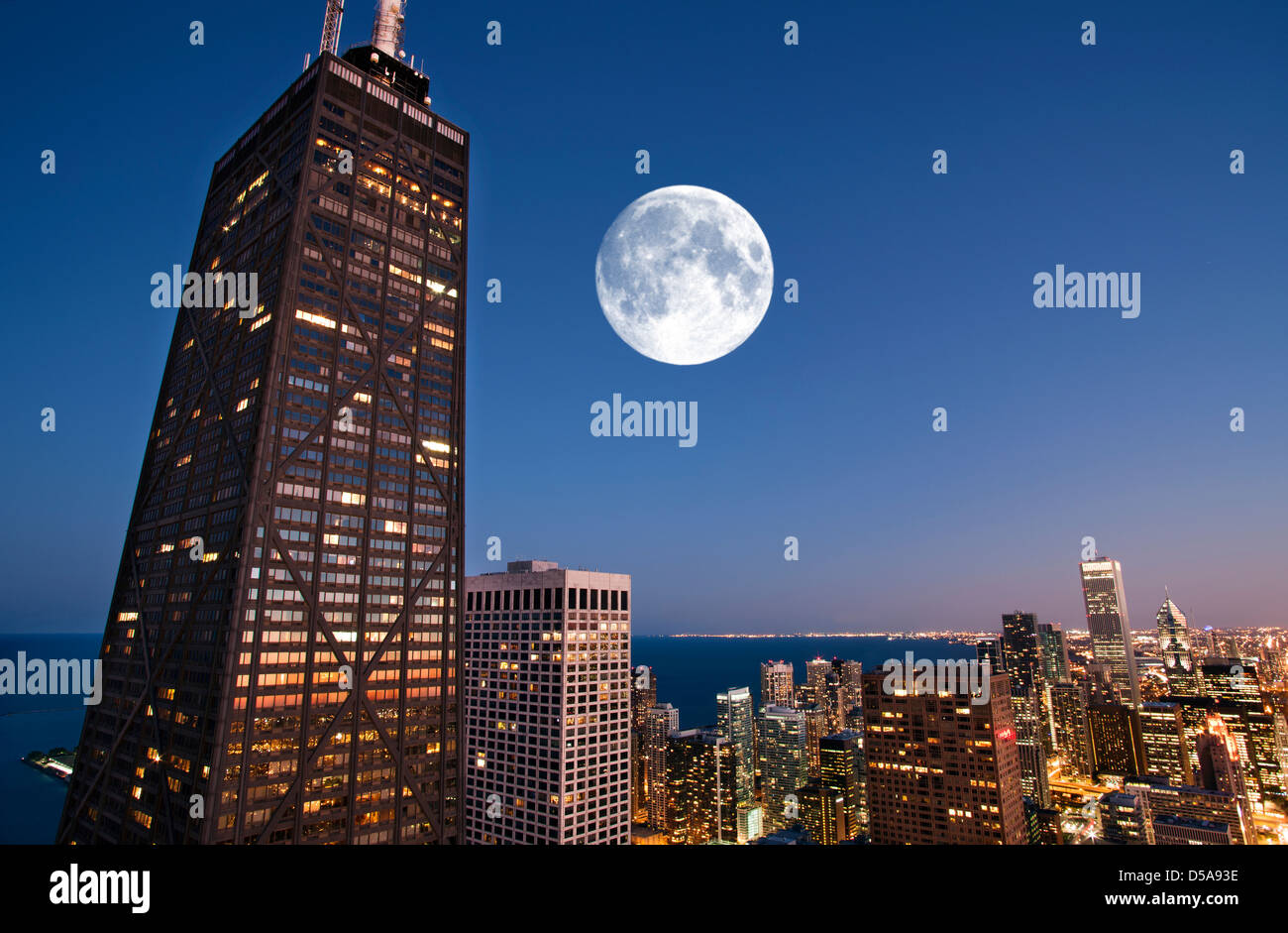 JOHN Hancock Tower Center (©BRUCE GRAHAM / SOM 1969) DOWNTOWN CHICAGO ILLINOIS USA Foto Stock