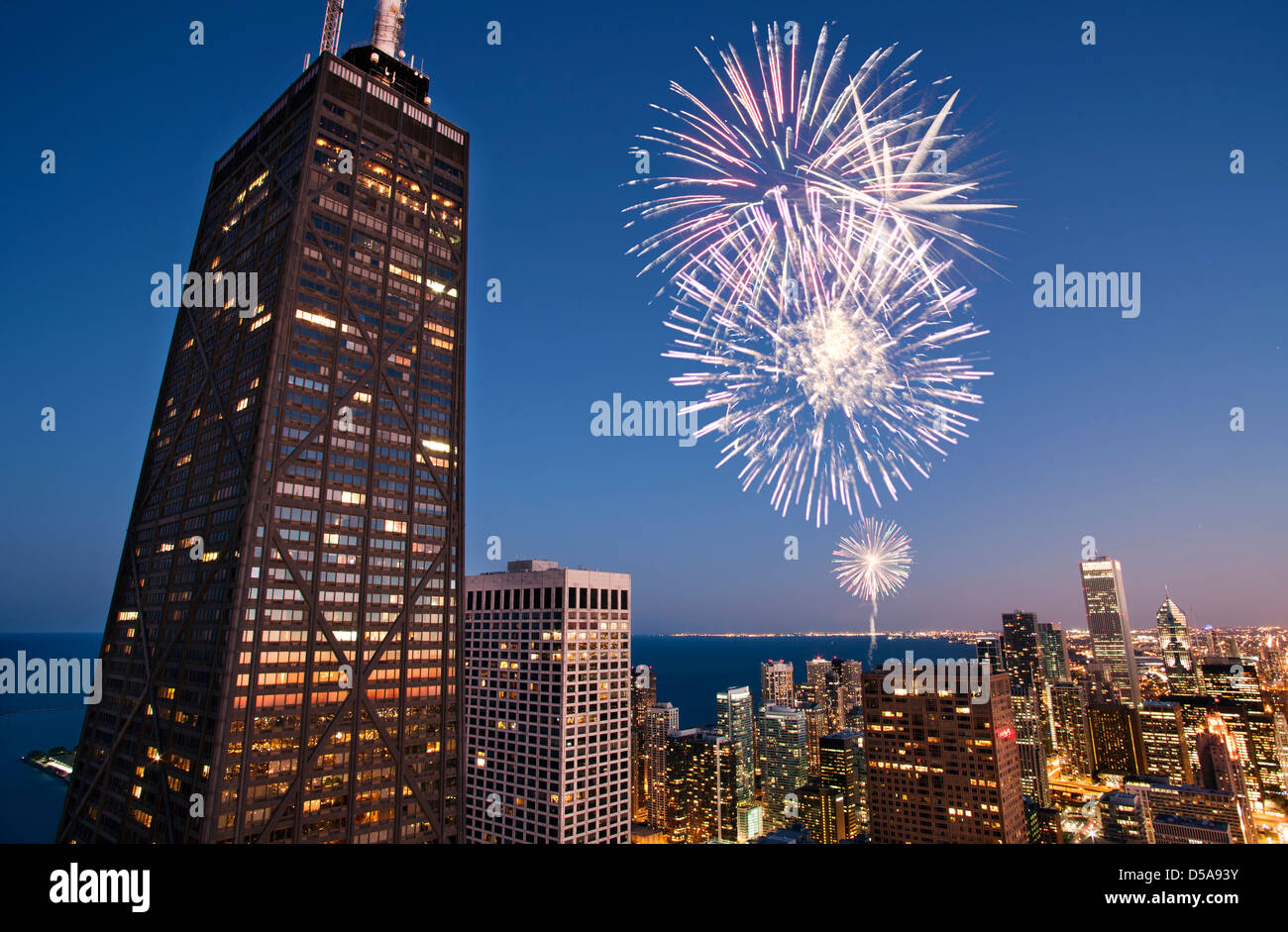 JOHN Hancock Tower Center (©BRUCE GRAHAM / SOM 1969) DOWNTOWN CHICAGO ILLINOIS USA Foto Stock