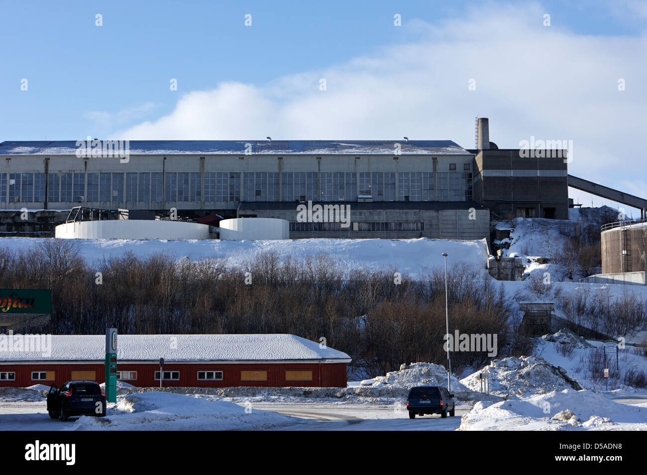 Kirkenes il minerale di ferro di trasformazione impianto di separazione finnmark Norvegia europa Foto Stock