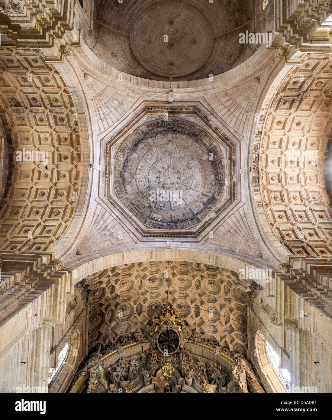 Chiesa di Santo Domingo, soffitto, SANLUCAR DE BARRAMEDA, CADIZ, Spagna Foto Stock