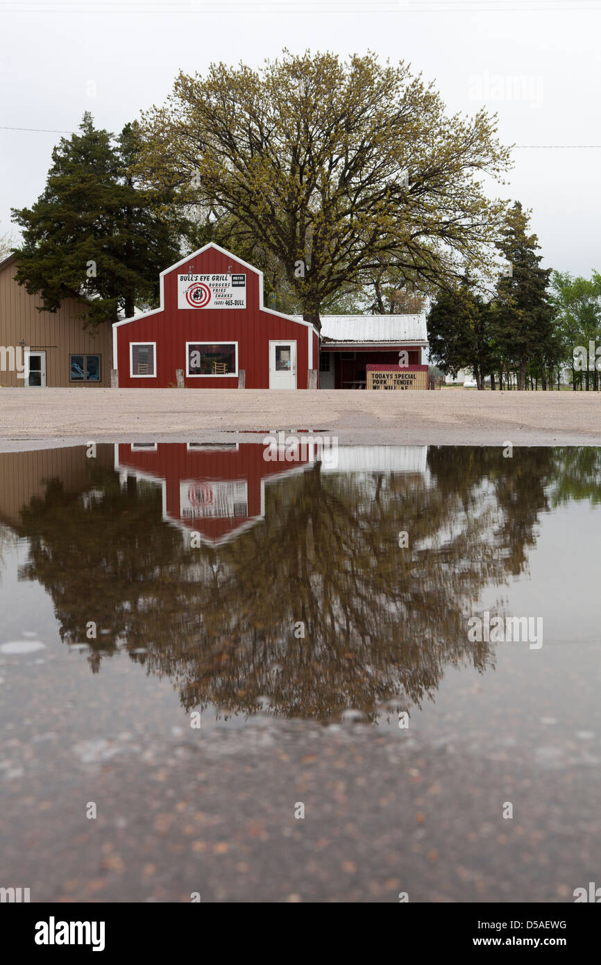 Bull's Eye Grill, Yoder, Kansas, STATI UNITI D'AMERICA Foto Stock