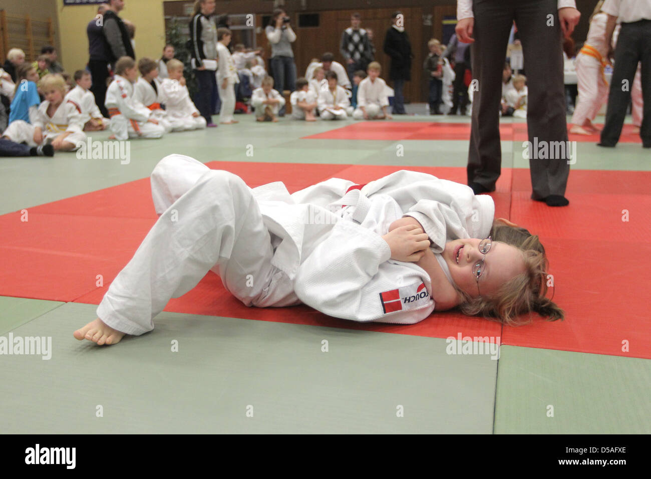 Tarp, Germania, due ragazze nel judo Foto Stock