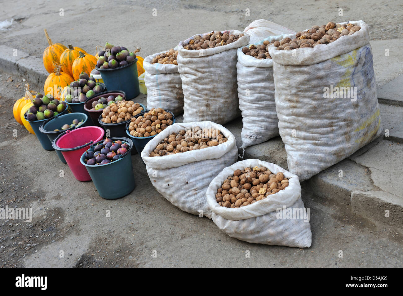 Mercato alimentare, Vanadzor, Armenia Foto Stock