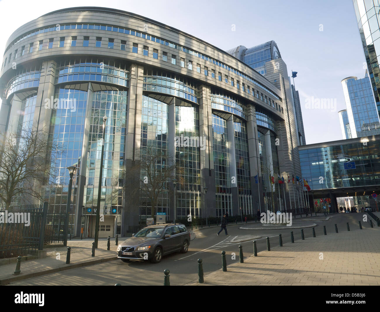 L'edificio del Parlamento Europeo a Bruxelles, in Belgio Foto Stock