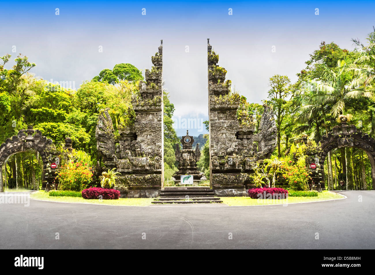 Enrance di Eka Karya Botanic Garden, Bali Foto Stock