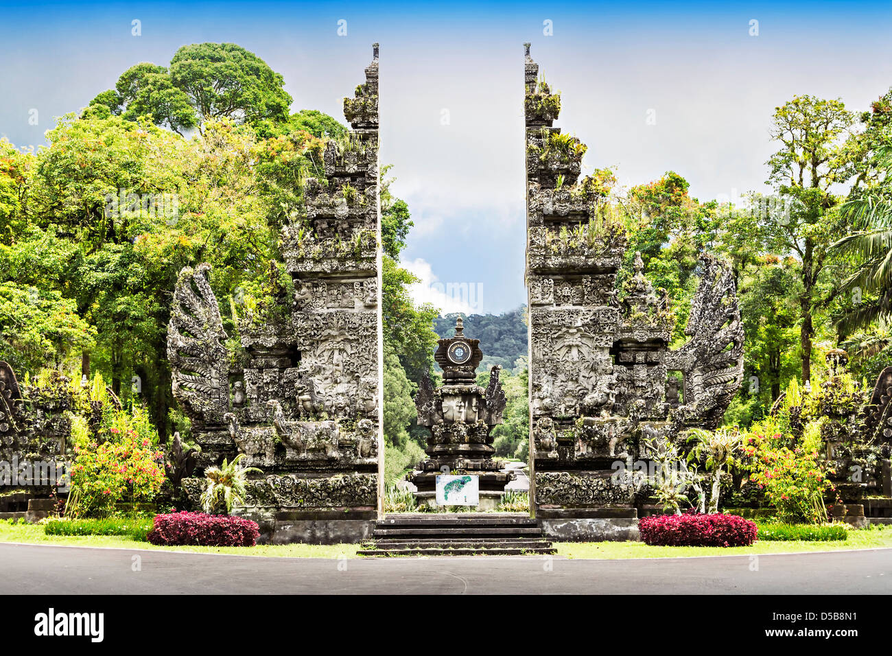 Enrance di Eka Karya Botanic Garden, Bali Foto Stock