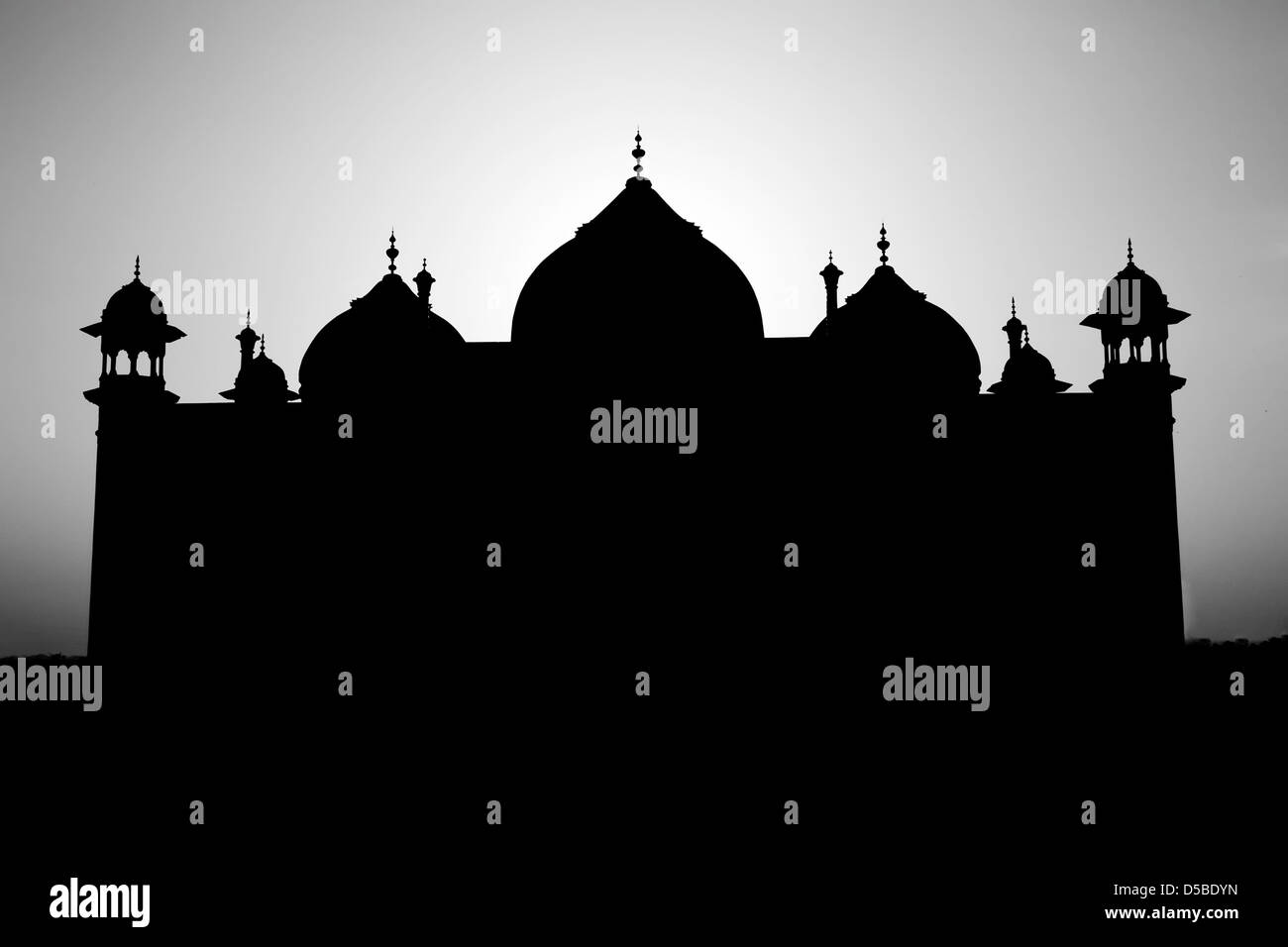 Taj Mahal silhouette, Agra, India Foto Stock