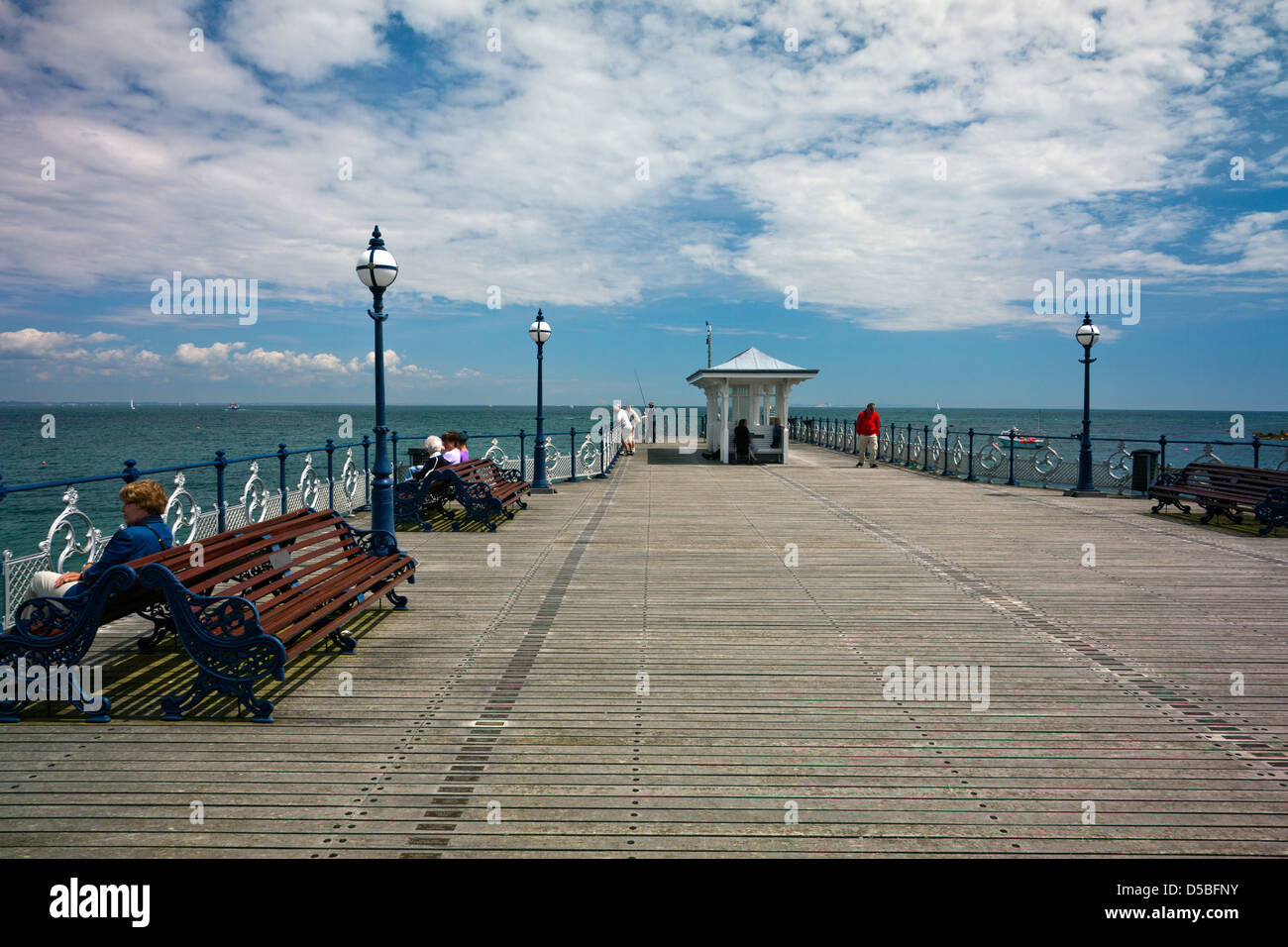 Il restaurato molo vittoriano a Swanage nel Dorset England Regno Unito Foto Stock