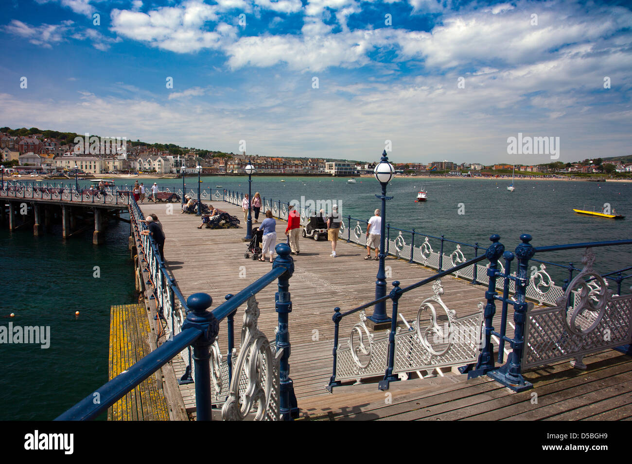 Il restaurato molo vittoriano a Swanage nel Dorset England Regno Unito Foto Stock