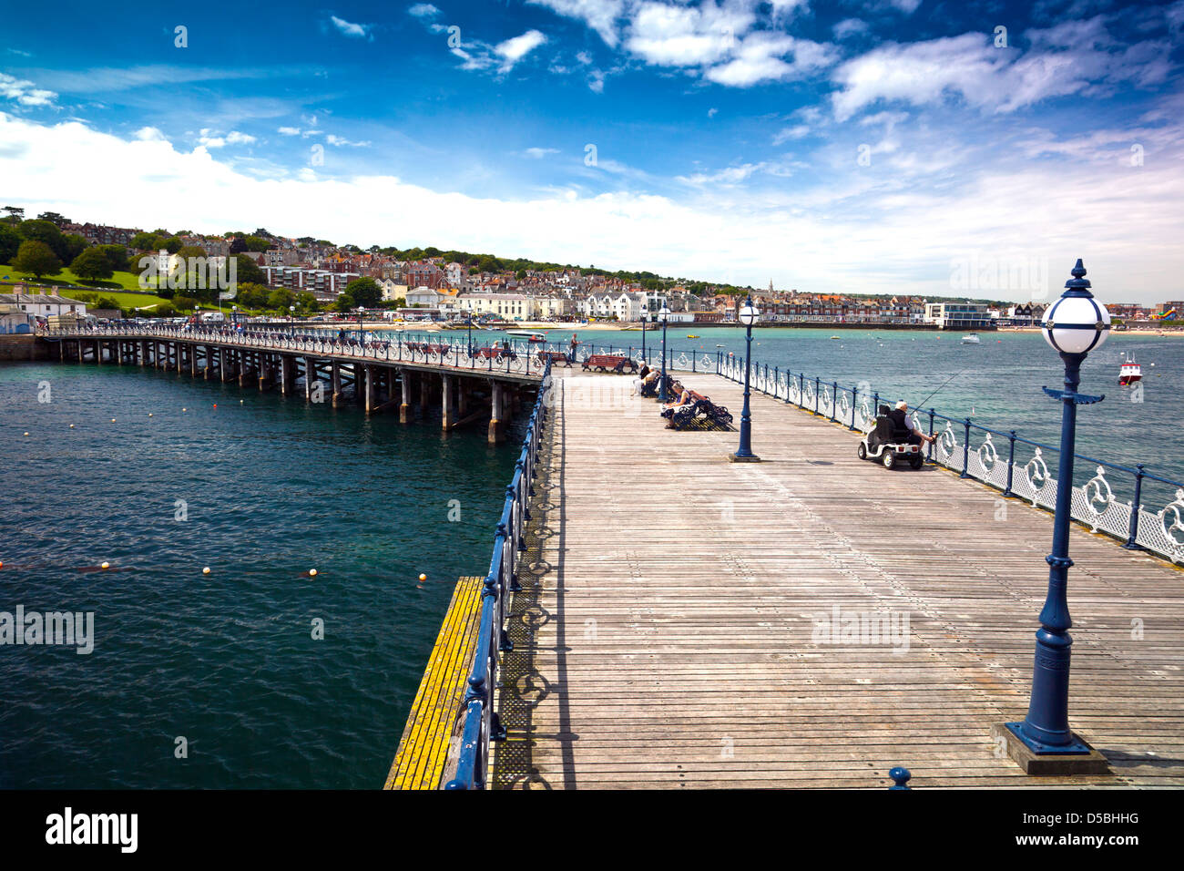 Il restaurato molo vittoriano a Swanage nel Dorset England Regno Unito Foto Stock