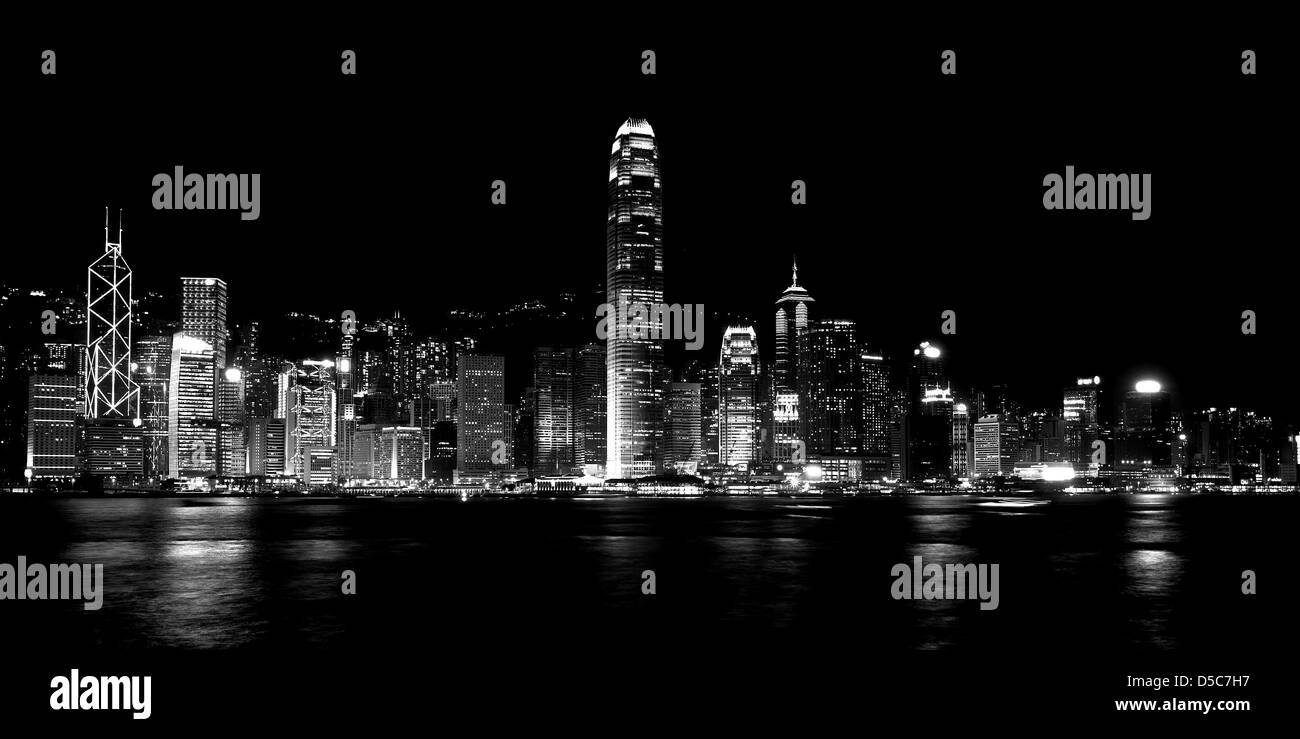 Skyline di Hong Kong Foto Stock