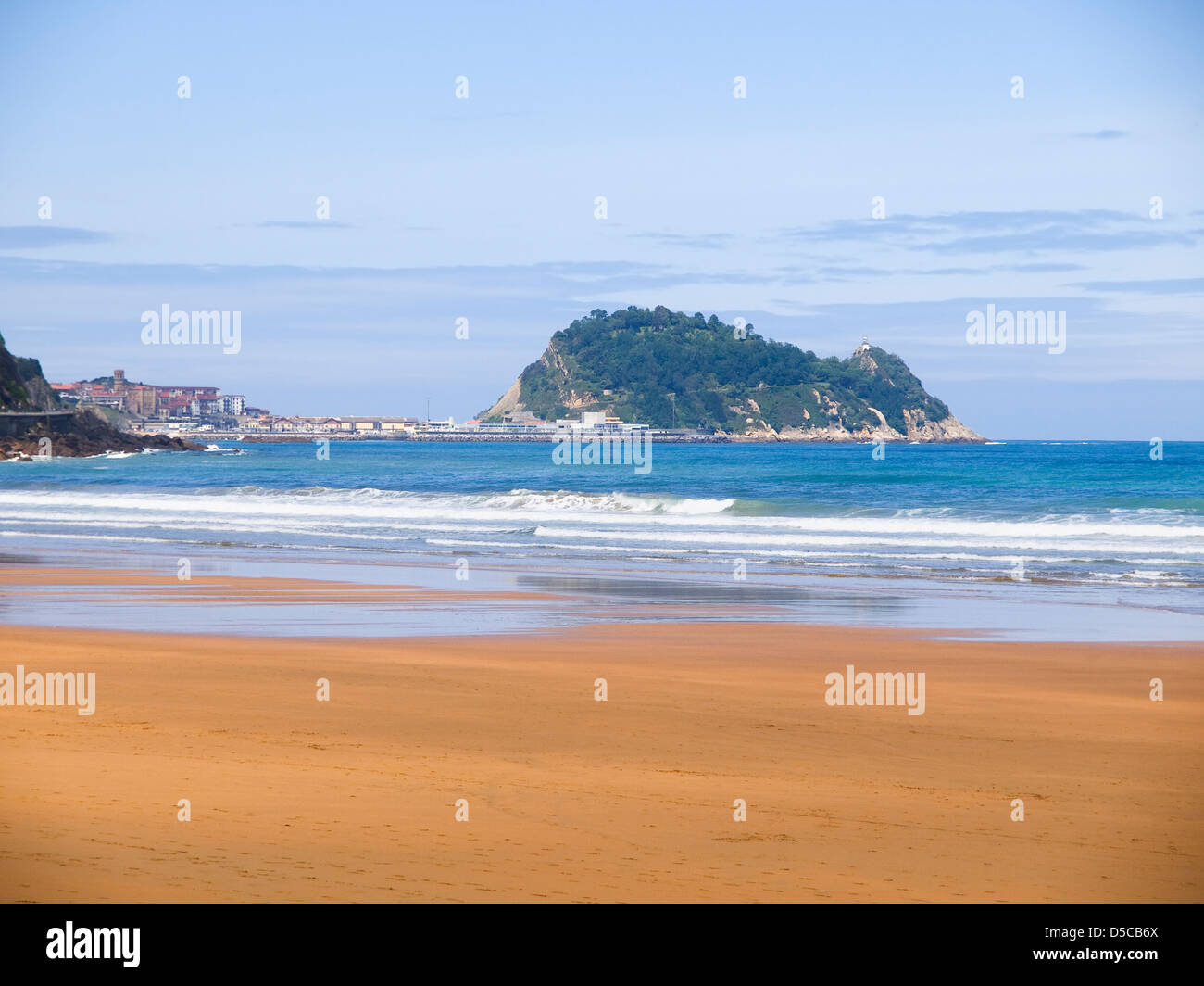 Il Monte di San Antón in Guetaria, Paesi Baschi, Spagna. Foto Stock