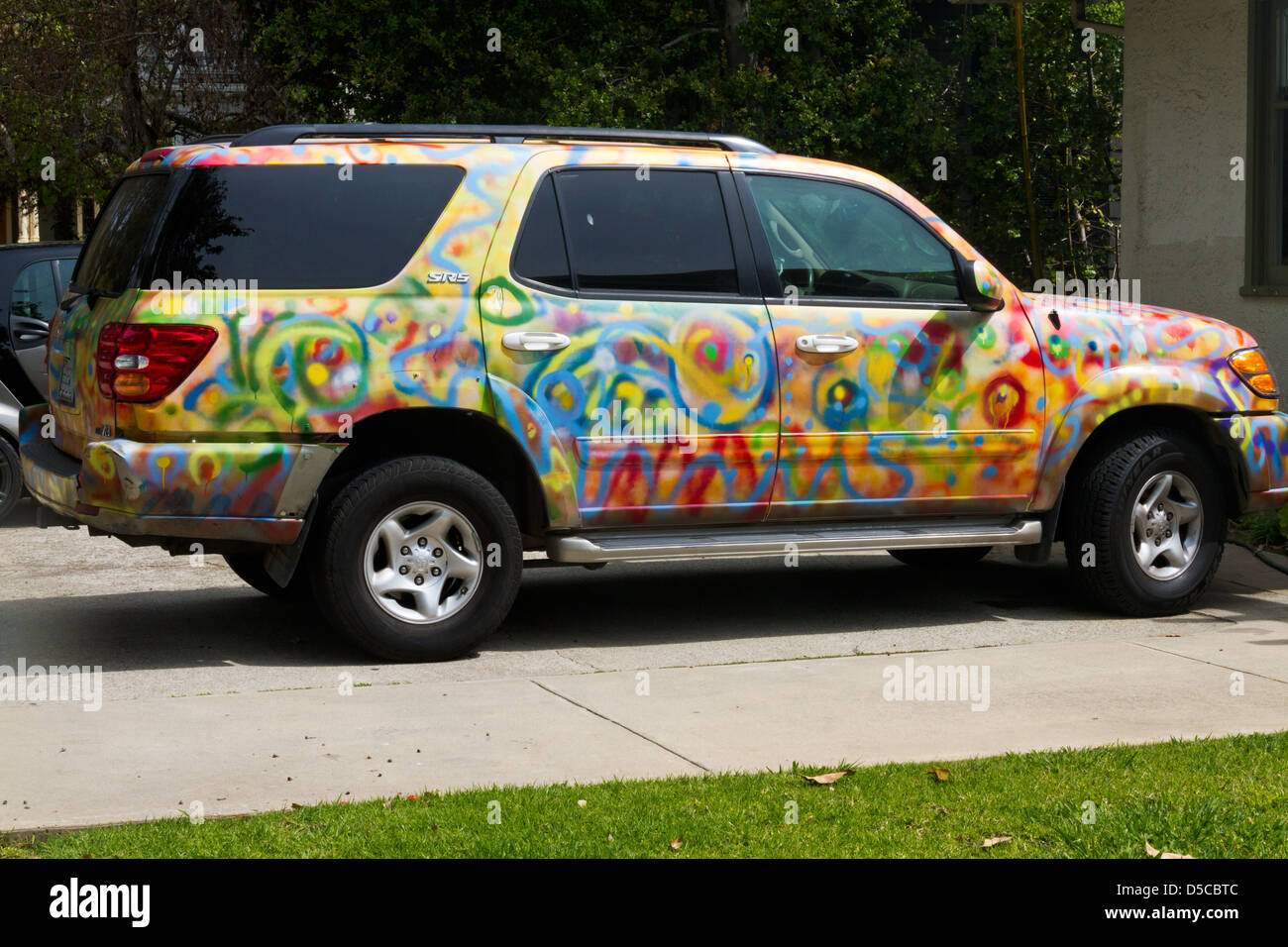 Psichedelia paint job sul SUV Foto Stock