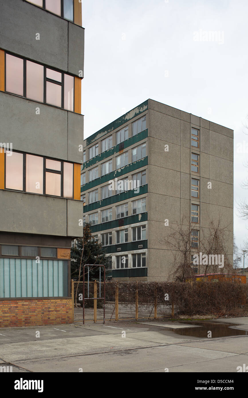 Berlino, Germania, l'edificio amministrativo presso il Memorial in Berlin-Hohenschoenhausen Foto Stock