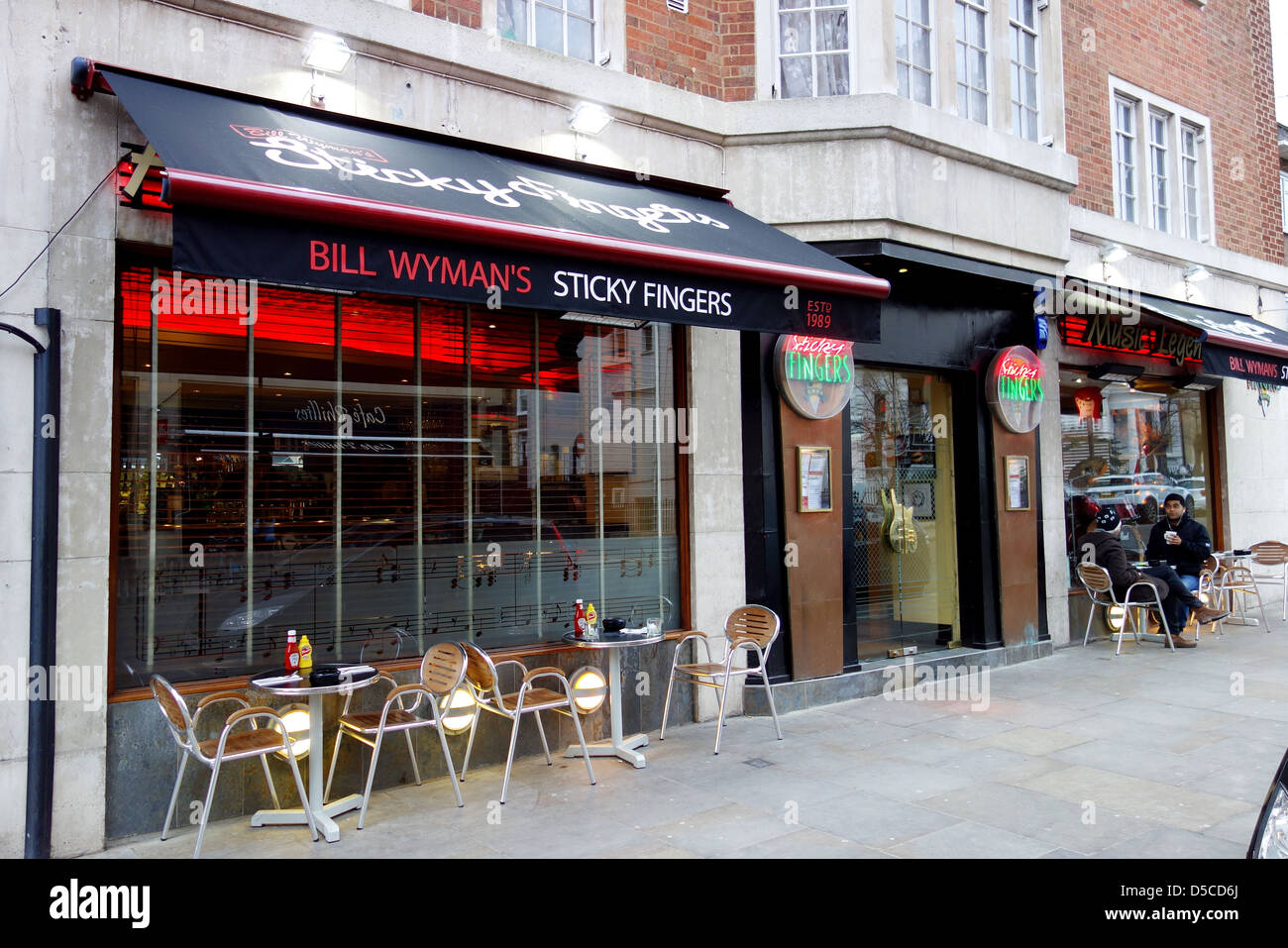 Bill Wyman dita appiccicose ristorante, Londra, Gran Bretagna, Regno Unito Foto Stock