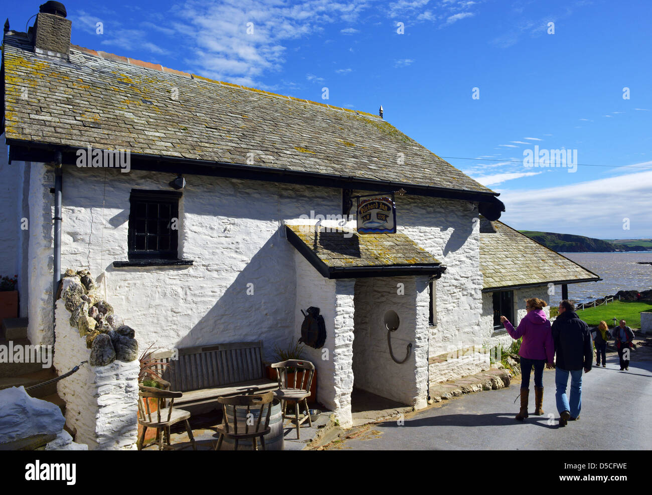 Sardine Inn, Burgh Island, South Devon. La Gran Bretagna, Regno Unito Foto Stock