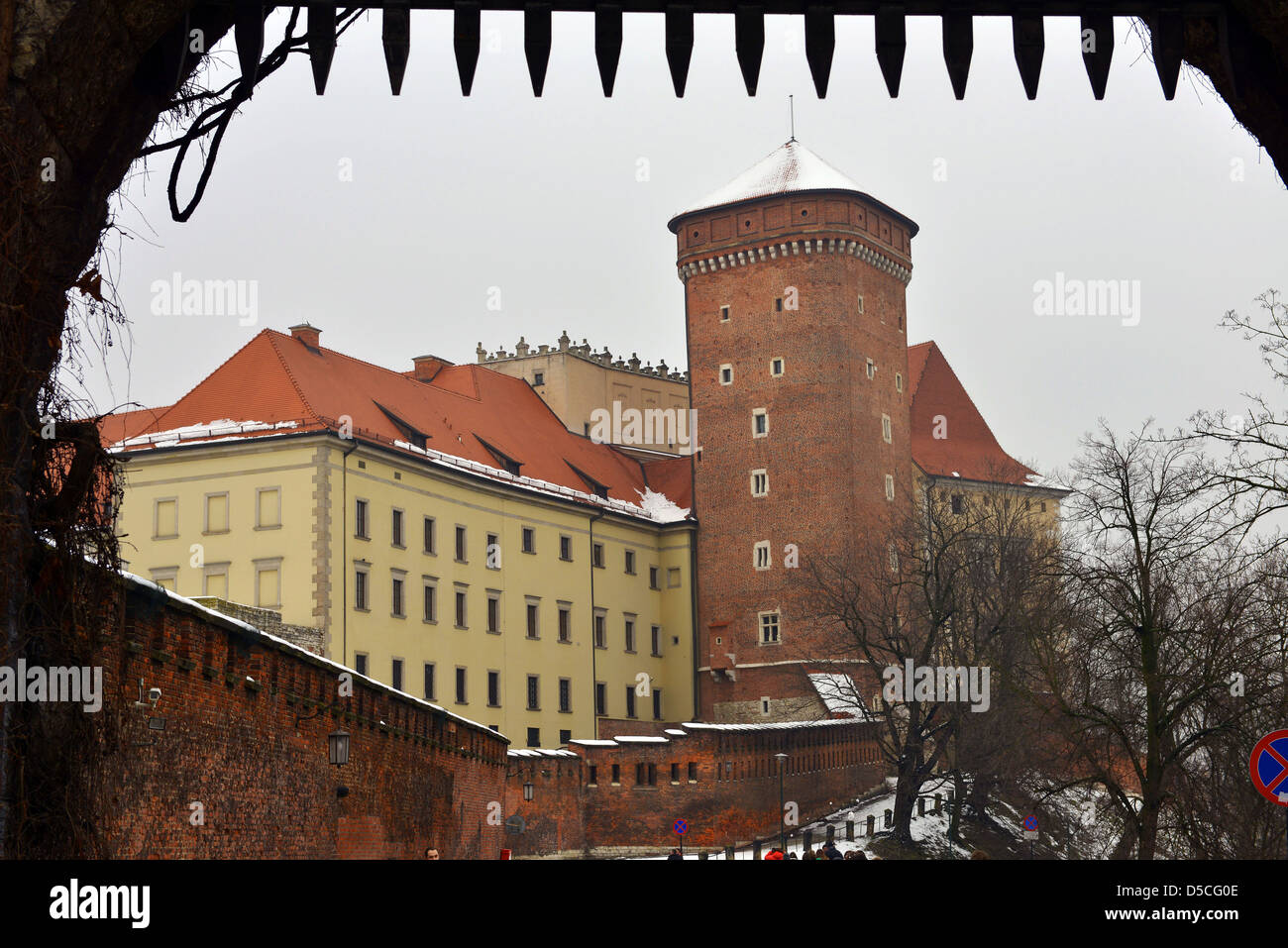 Il castello di Wawel Cracovia in Polonia Foto Stock