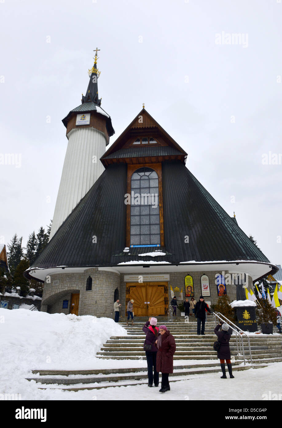 La chiesa (Santuario di Nostra Signora di Fatima, Zakopane, monti Tatra Polonia Foto Stock