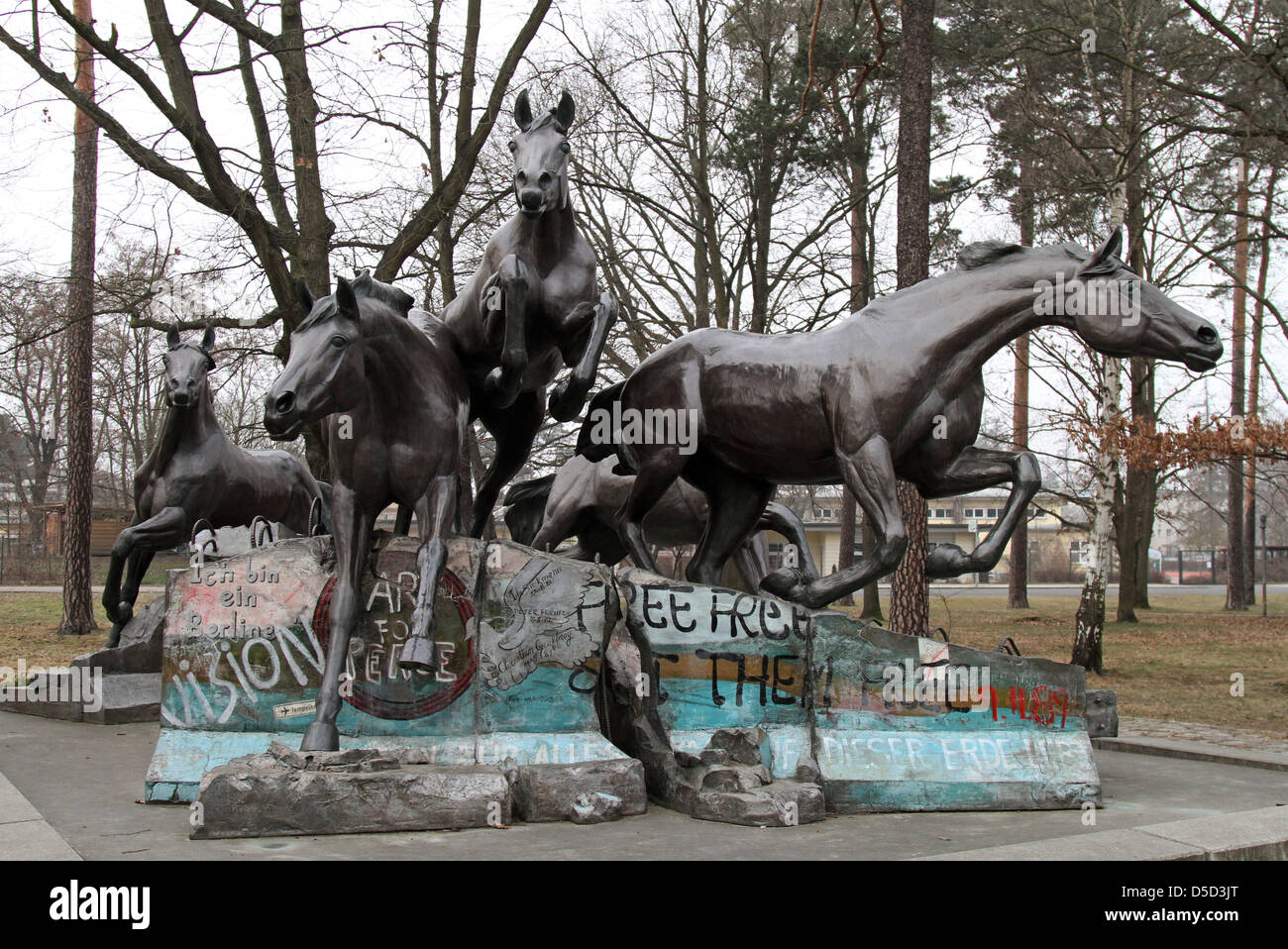 Berlino, Germania, monumento il giorno in cui il Muro Foto Stock