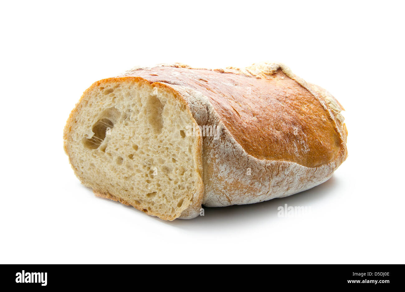 Filone di pane isolati su sfondo bianco Foto Stock
