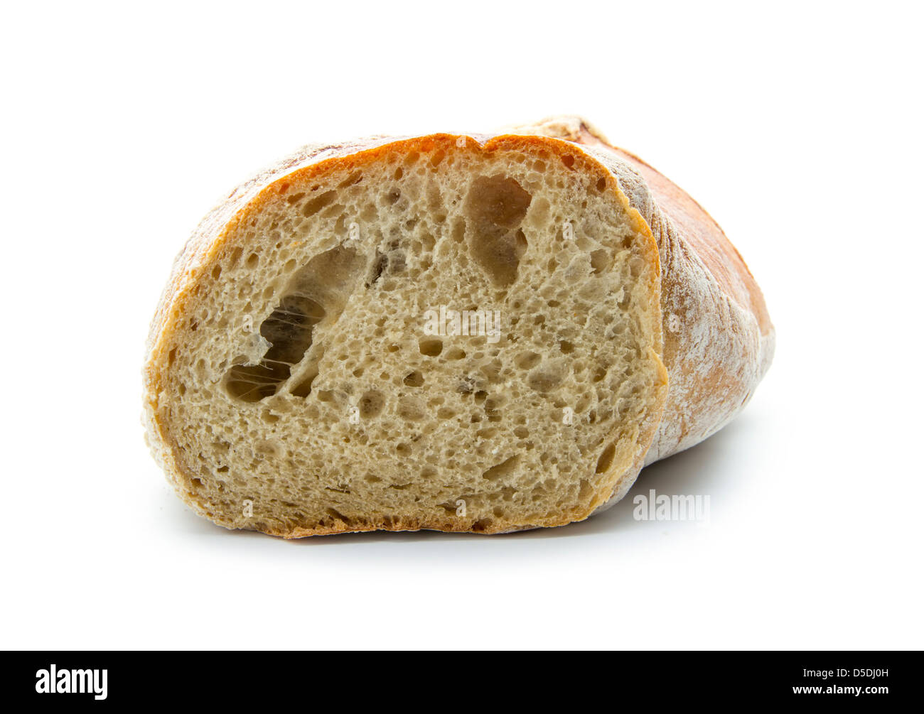 Filone di pane isolati su sfondo bianco Foto Stock