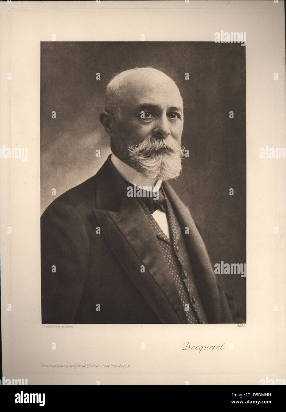 Ritratto di Antoine-Henri Becquerel ((1852-1908)), il fisico Foto Stock