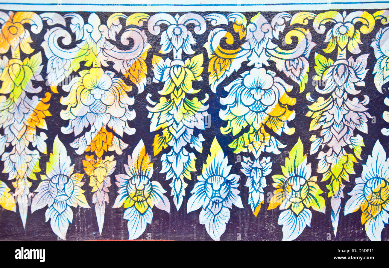 Arte pubblica lavoro dal tempio in Thailandia Foto Stock