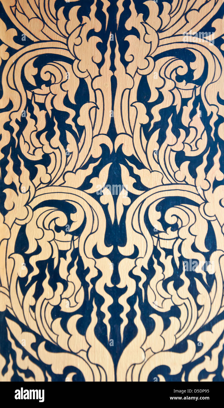 Arte pubblica lavoro dal tempio in Thailandia Foto Stock