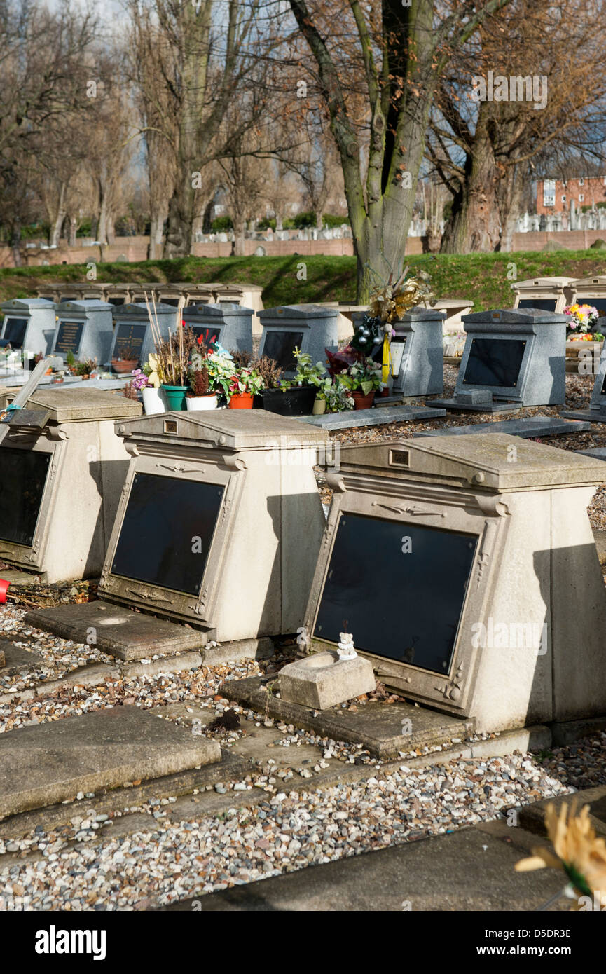 Willesden Nuovo cimitero nel nord di Londra Foto Stock