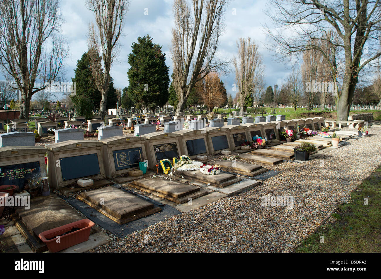 Willesden Nuovo cimitero nel nord di Londra Foto Stock