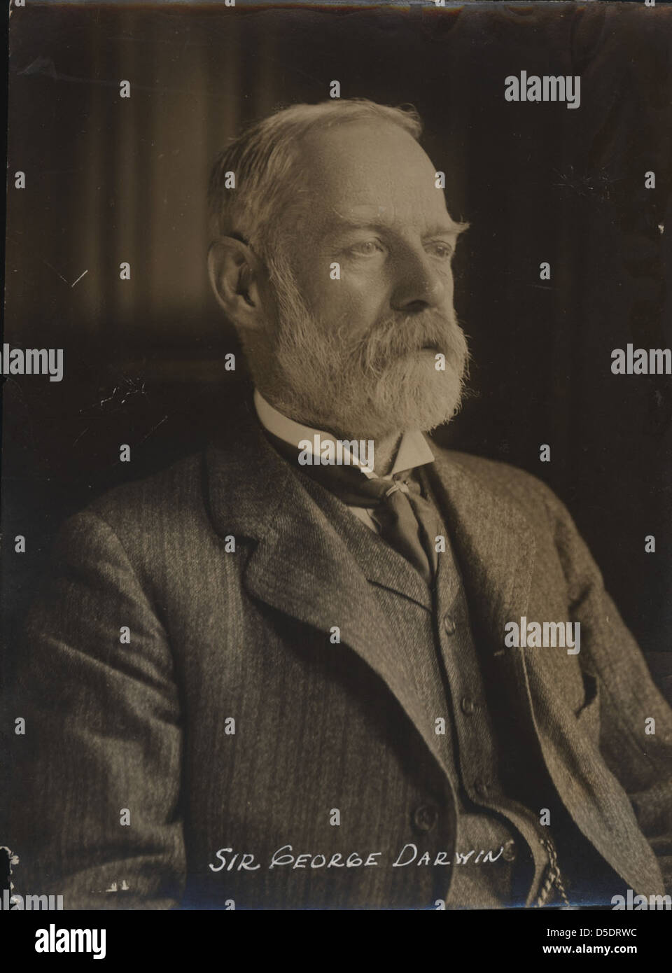 Ritratto di George Howard Darwin (1845-1912), matematico e astronomo Foto Stock