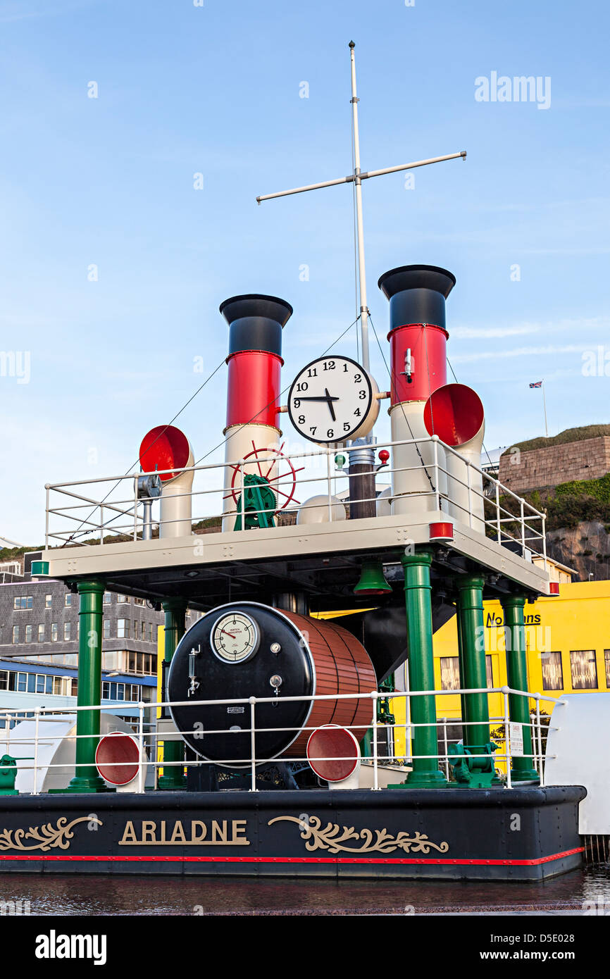 Il vapore alimentato orologio, St Helier, Jersey, Isole del Canale, REGNO UNITO Foto Stock