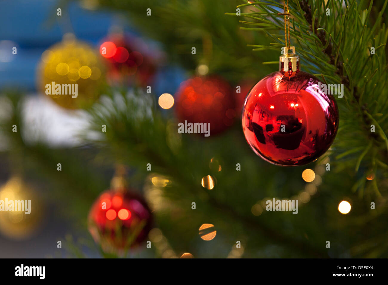 Albero di Natale decorazioni, REGNO UNITO Foto Stock