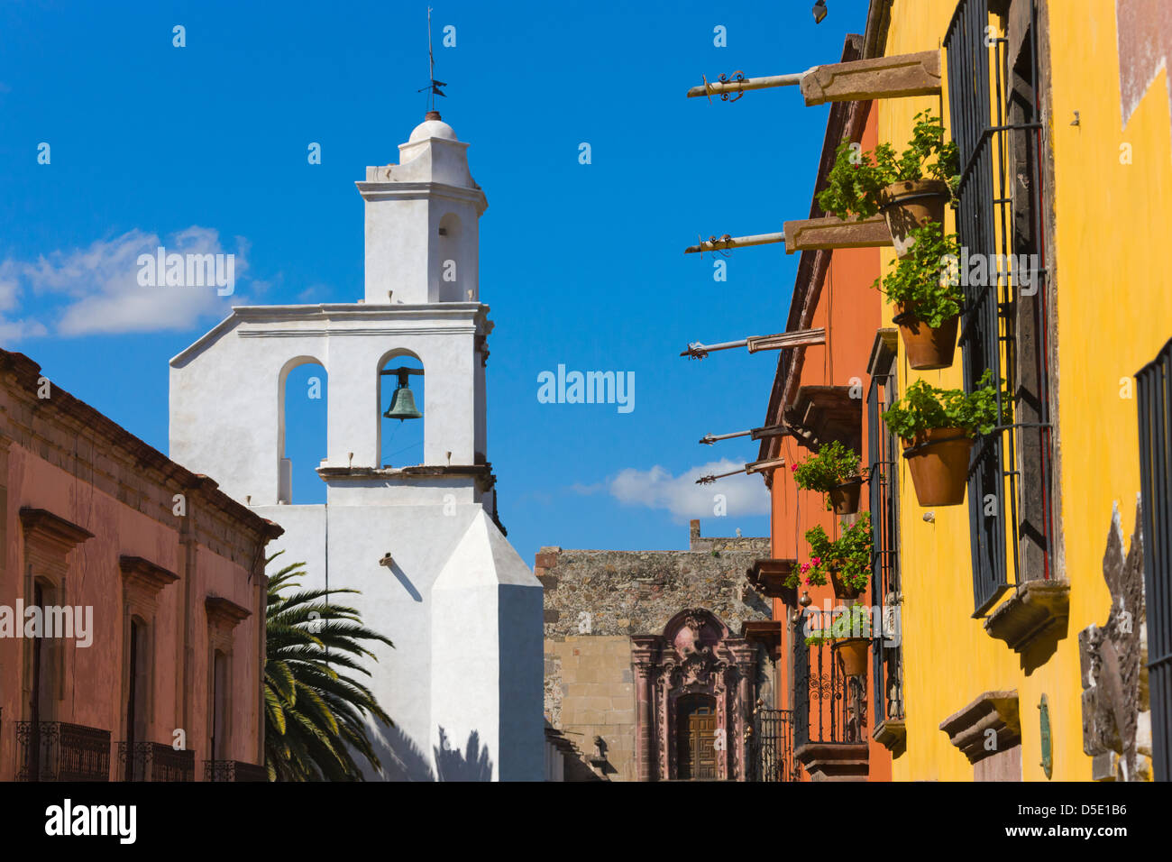 Case coloniali in San Miguel De Allende, Messico Foto Stock