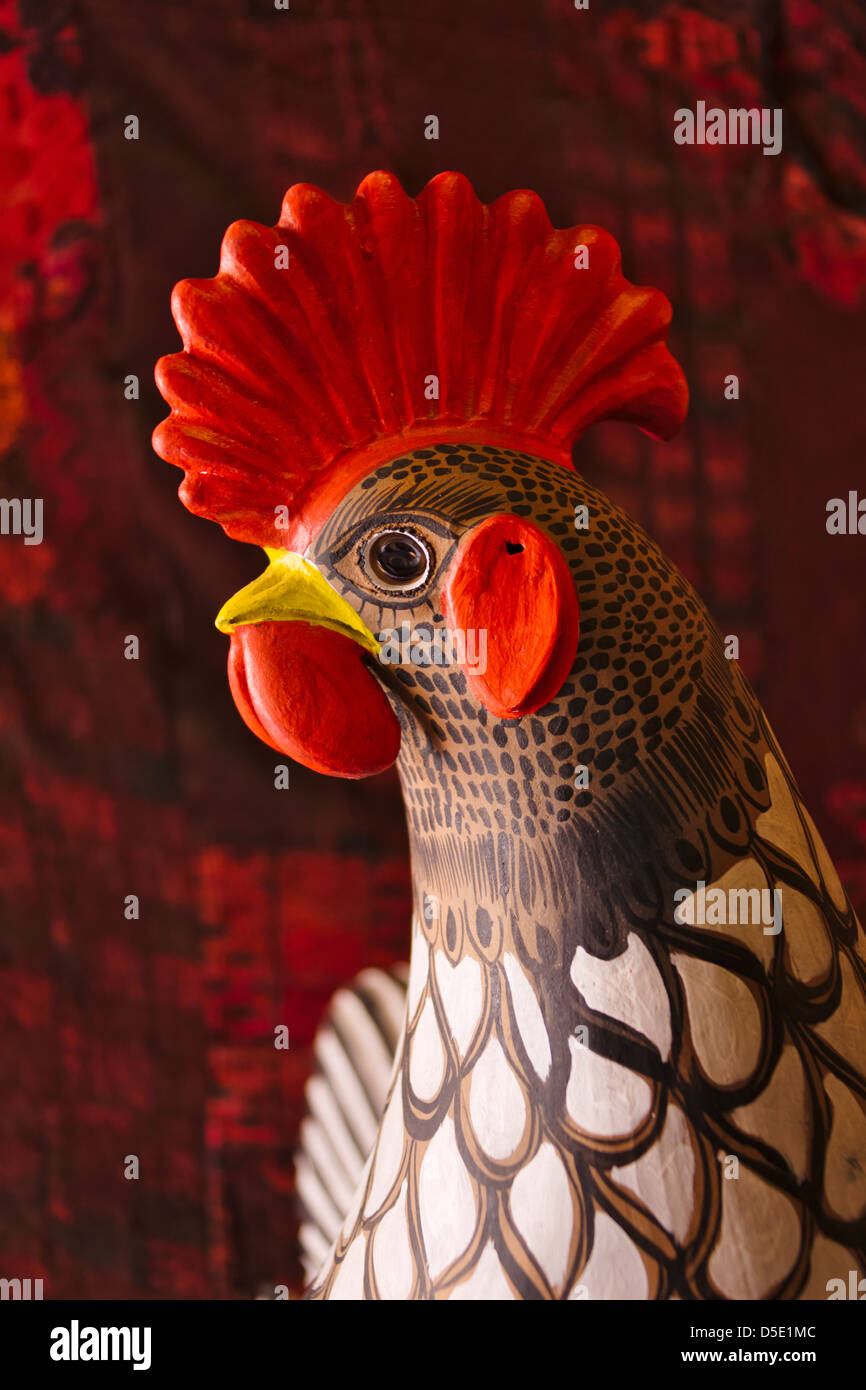 La scultura del gallo, San Miguel De Allende, Messico Foto Stock