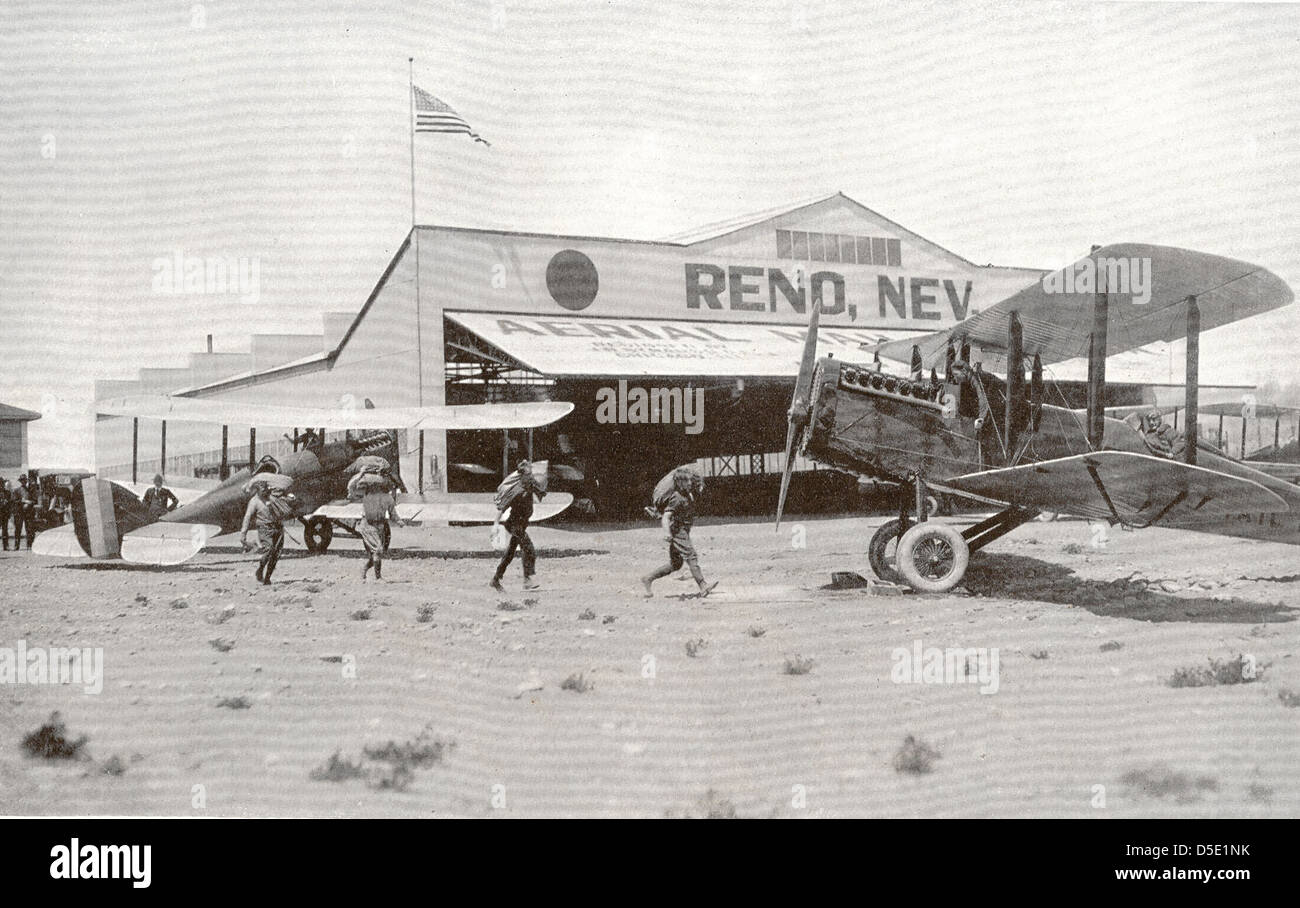 Fotografia di posta aerea piano a Reno, Nevada Foto Stock