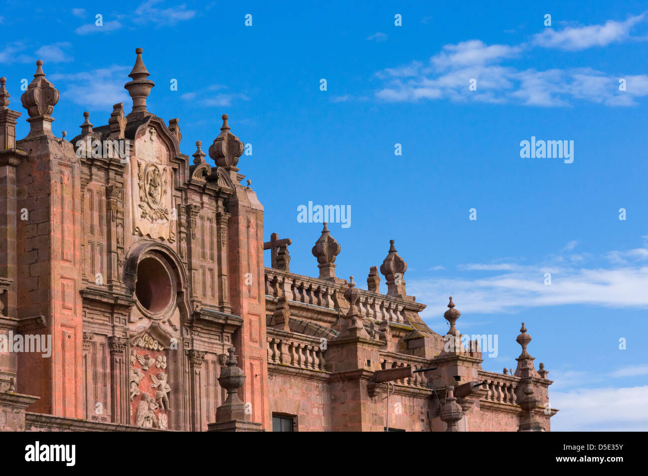 Morelia cattedrale, Morelia, Messico Foto Stock