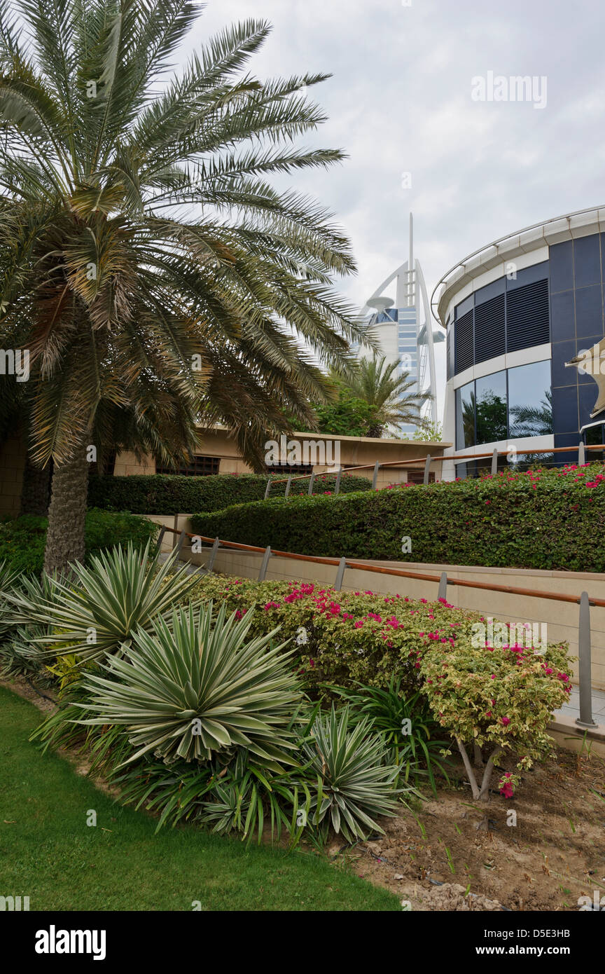 Burj Al Arab Hotel da Jeimerah Hotel, Dubai, Emirati Arabi Uniti. Foto Stock