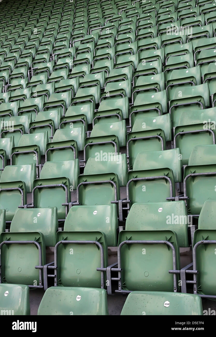 Posti a sedere stadio Foto Stock