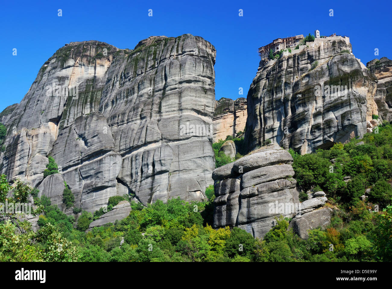 Meteora monasteri sulle rocce, Grecia landmark Foto Stock