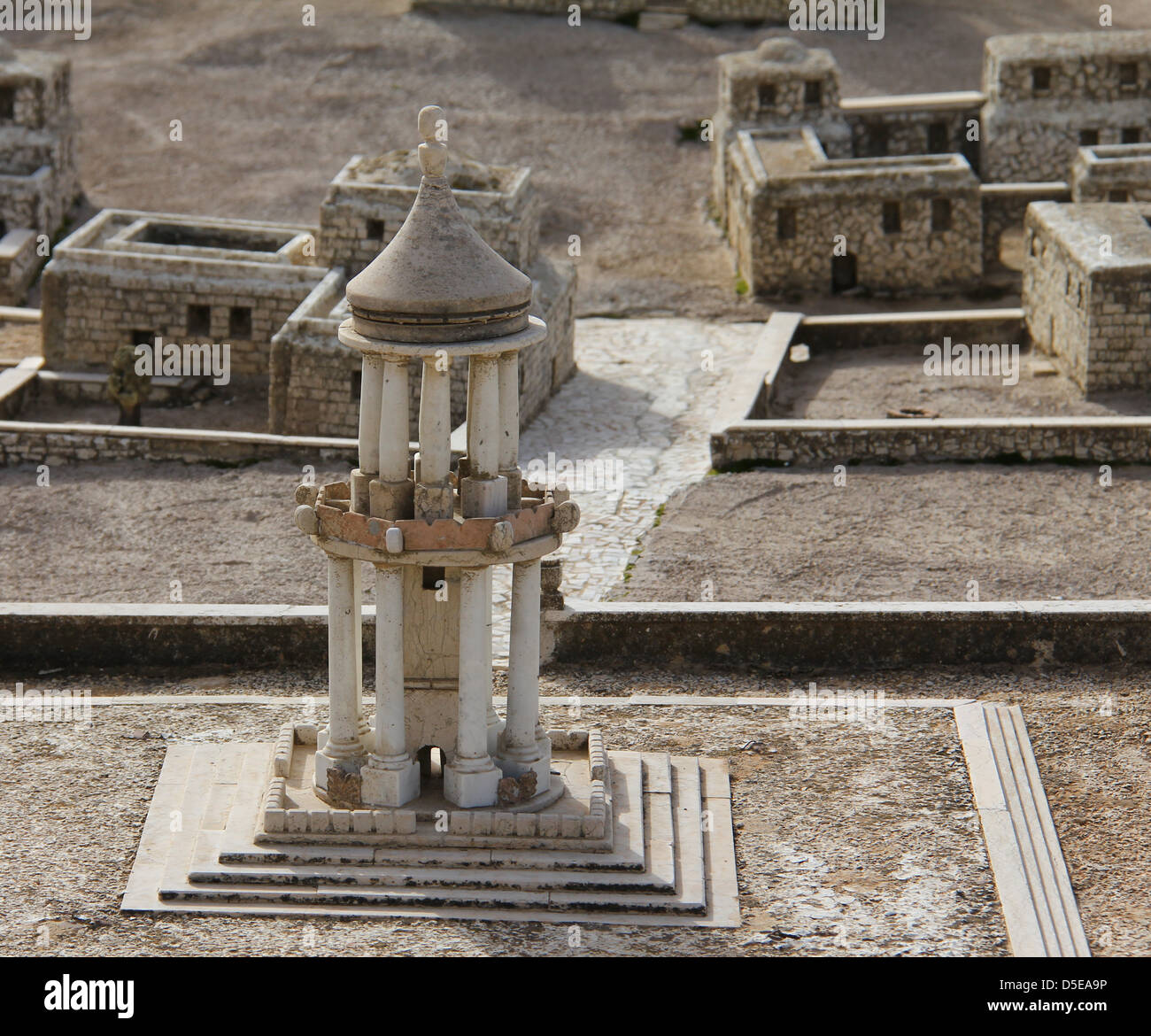 Monumento Yanai. Modello della antica Gerusalemme. Foto Stock